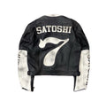 Satoshi Nakamoto Truck Stop Moto Biker Leather Jacket, photo 2