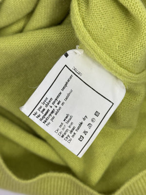Chanel 1996 Lime Green Cashmere Knit Tank Top Sweater، الصورة 8