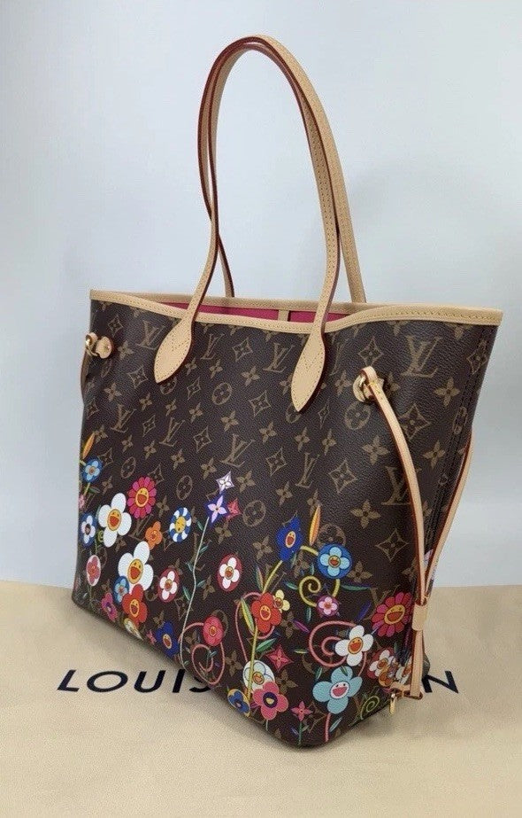 Louis Vuitton x Takashi Murakami Monogram Flower Print Neverfull MM Bag M13271, photo 5