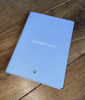 Montblanc x Daniel Arsham Studios Baby Blue Leather Notebook, photo 2