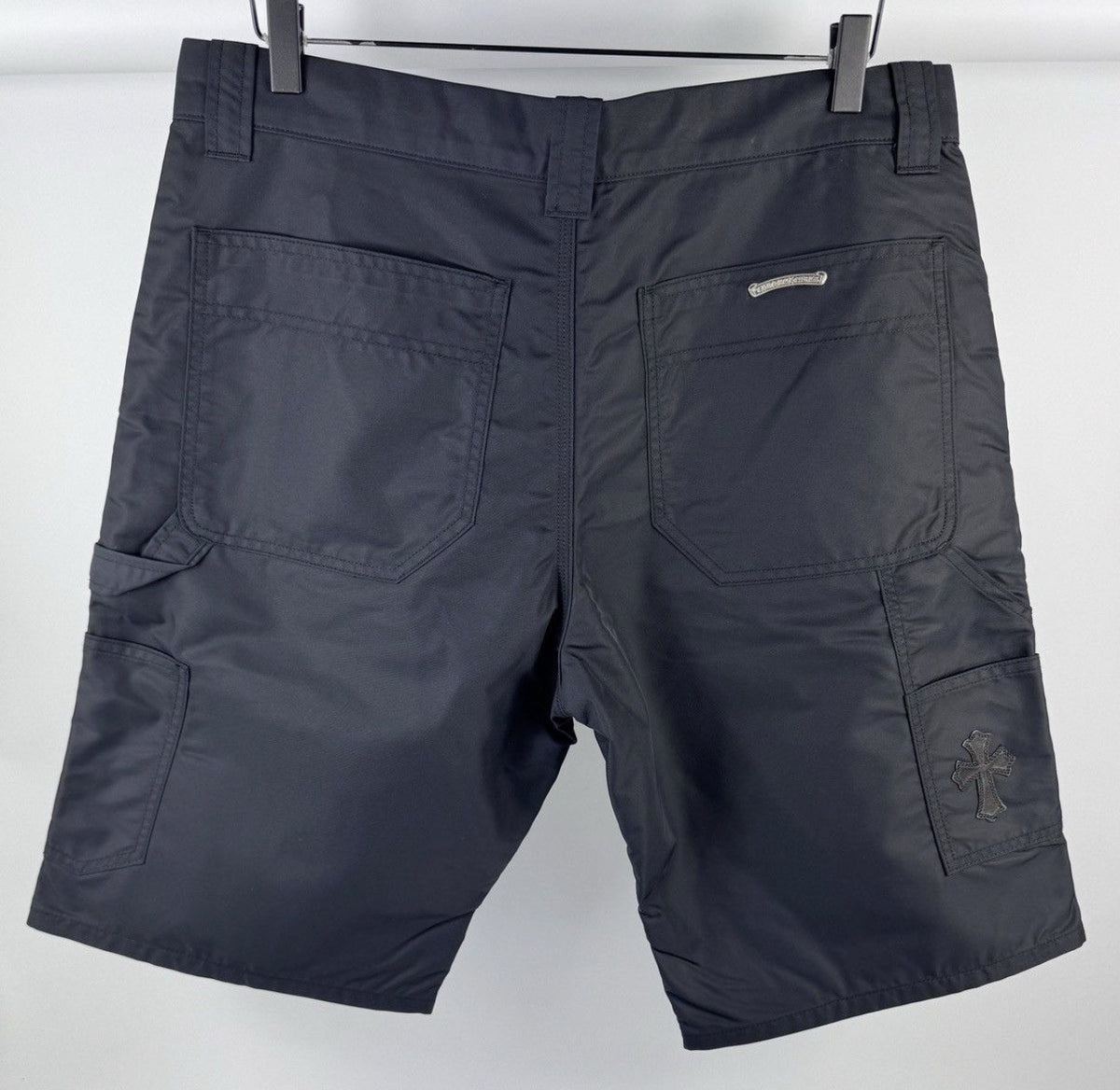 Chrome Hearts Leather Panel Cross Patch Nylon Shorts, photo 4