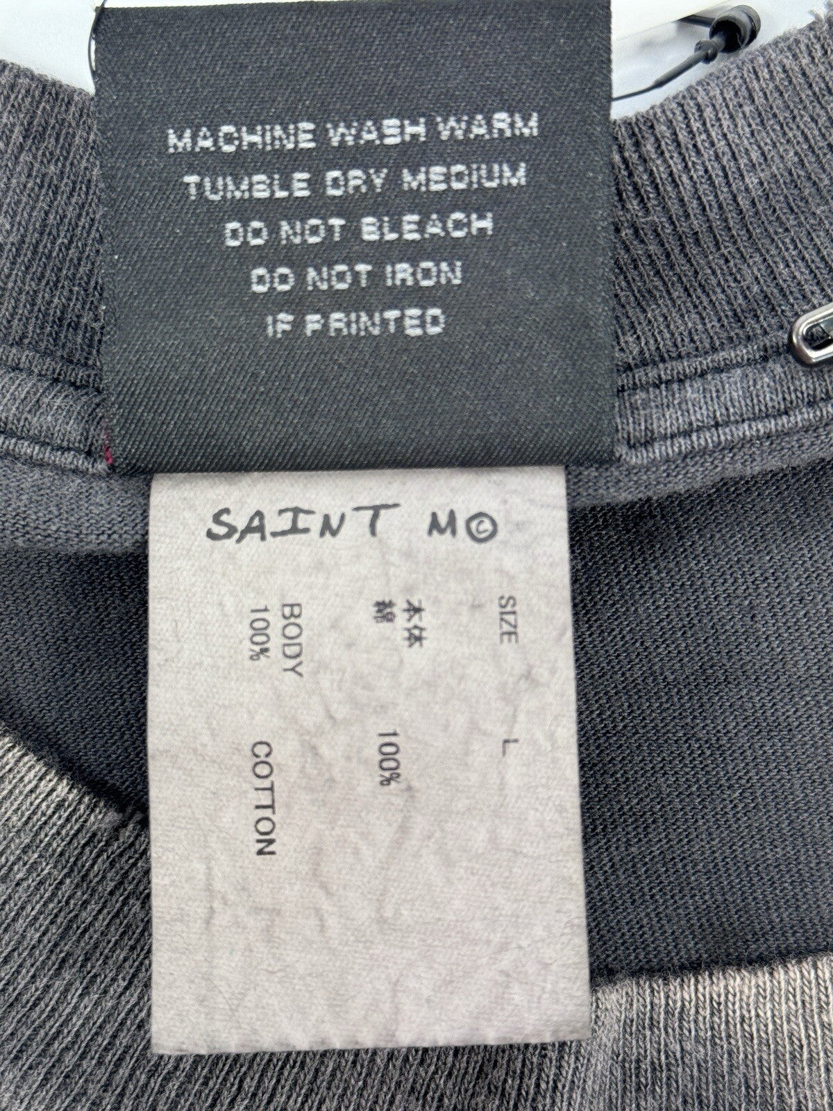 Saint Michael Ideological Abnormality Print Distressed T-Shirt, photo 4