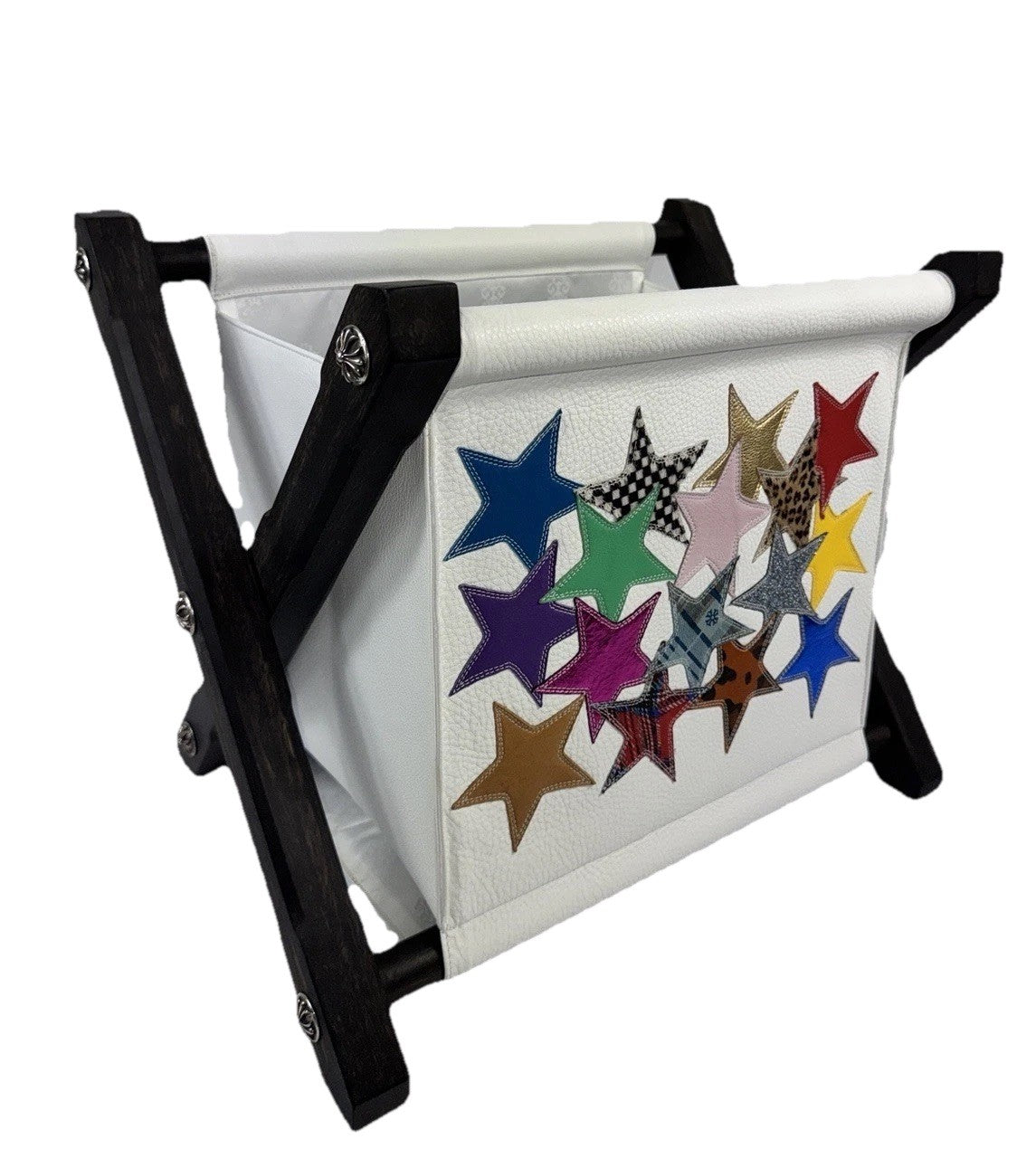 Chrome Hearts Star Patch Work Leather Magazine Holder Crib, photo 1