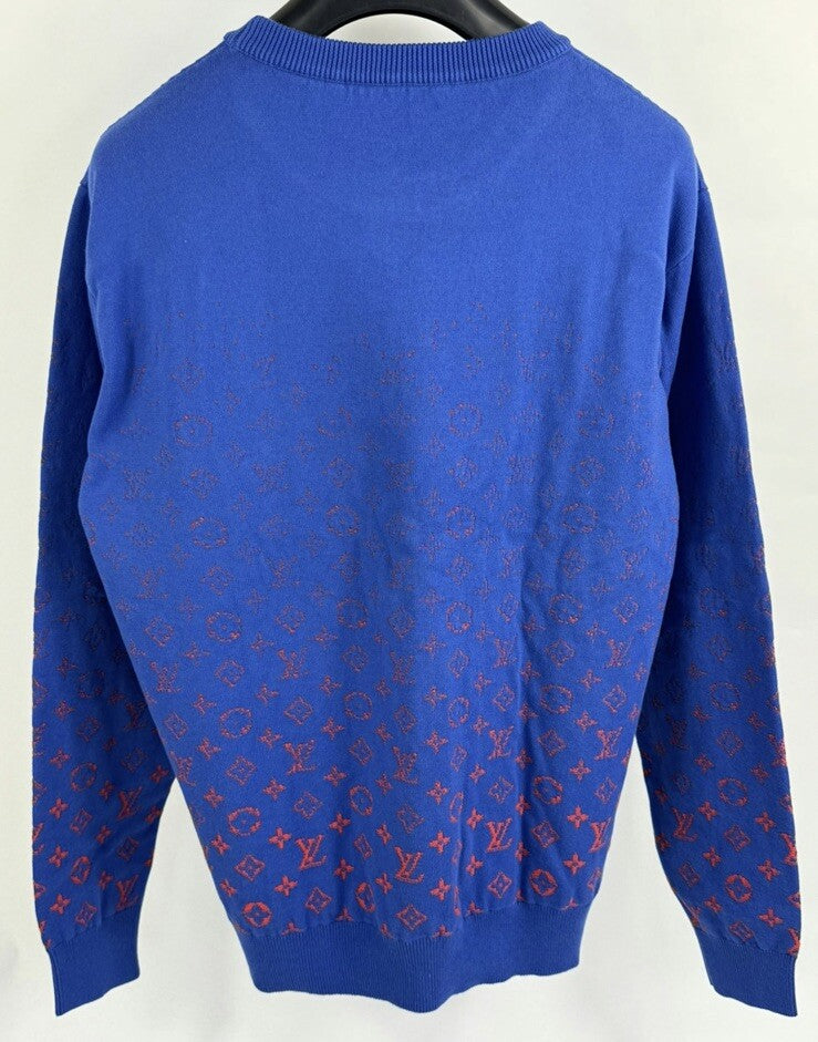 Louis Vuitton Monogram Electric Blue Gradient Crewneck Sweater, photo 3