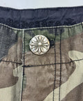 Chrome Hearts Camouflage Single Black Cross Silver Button Detailed Shorts, photo 5