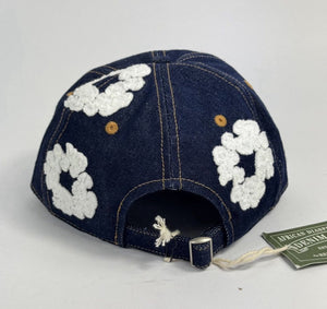 Denim Tears Washed Indigo Denim Cotton Bud Embroidered Adjustable Cap, photo 4