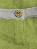 Chanel 1996 Lime Green Cashmere Knit Tank Top Sweater، الصورة 5