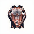 Jean Paul Gaultier Safe S For Ever Tattoo Print Long Sleeve Mesh T-Shirt -S, photo 1