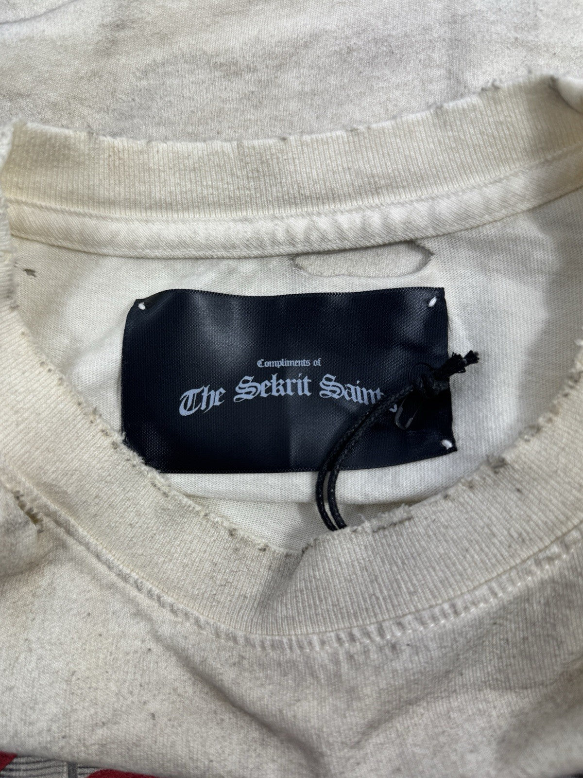 The Sekrit Saint Photo Print Distressed T-Shirt, photo 4