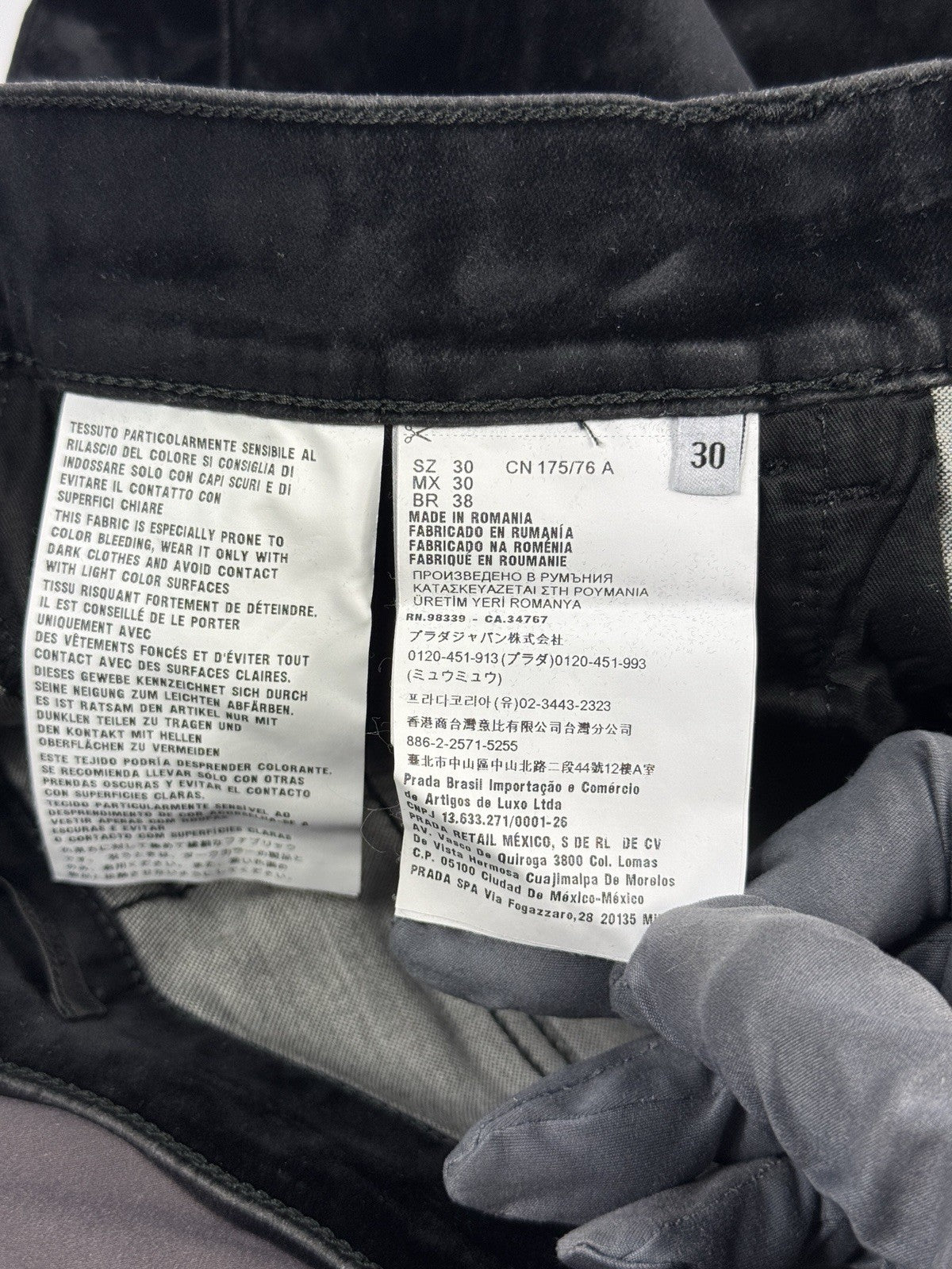 Prada Triangle Logo Velvet Shirt & Trousers, photo 20