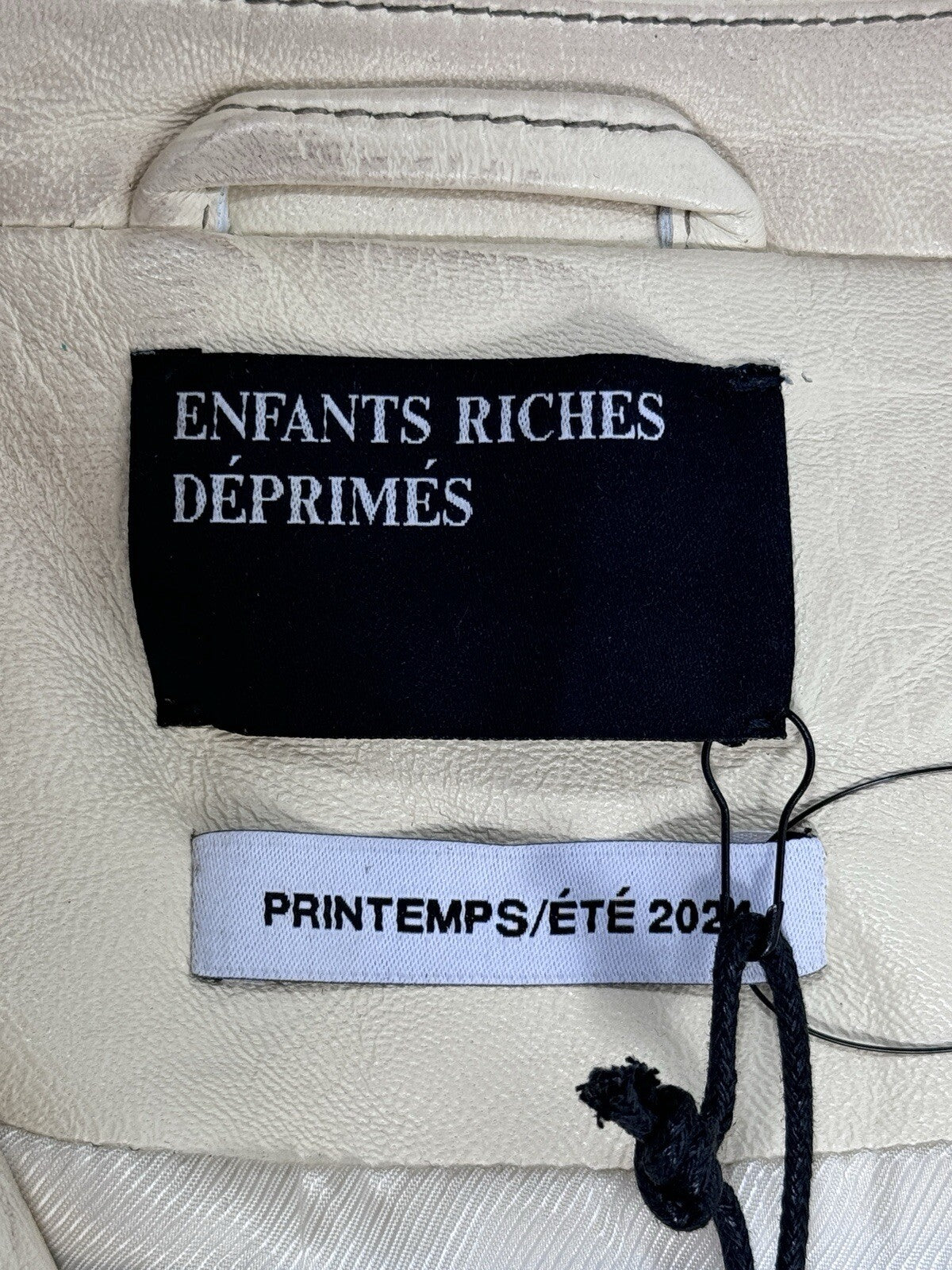 Enfants Riches Deprimes Go To Dallas Print Splattered Leather Jacket, photo 4