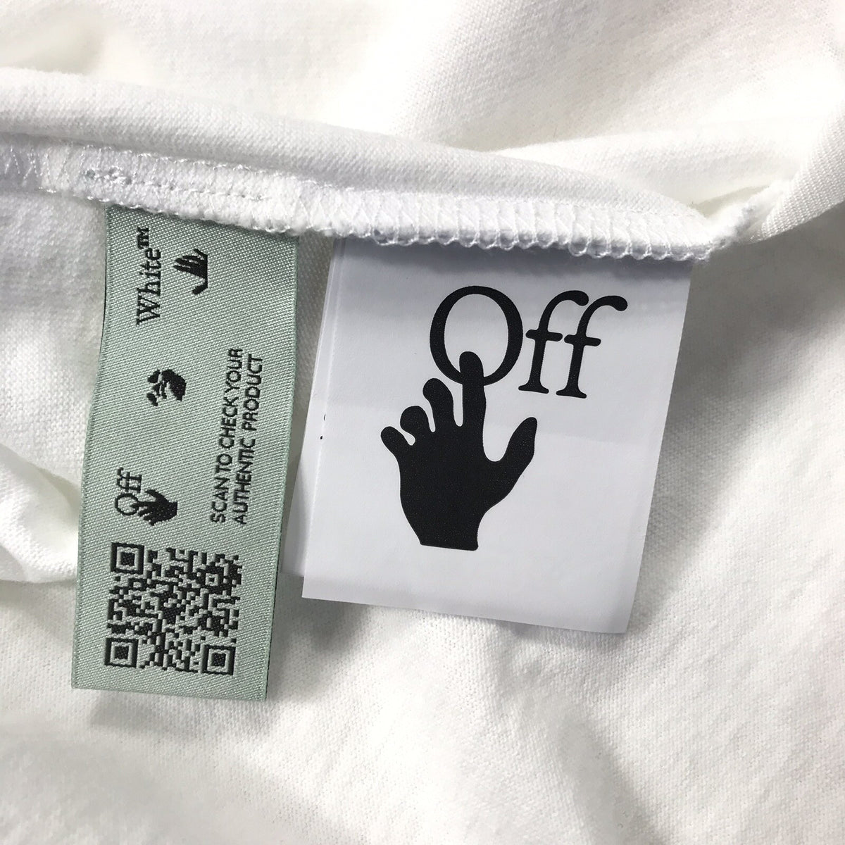 Off-White Marker S/S Over White-Blue Crewneck OS T-Shirt, photo 6
