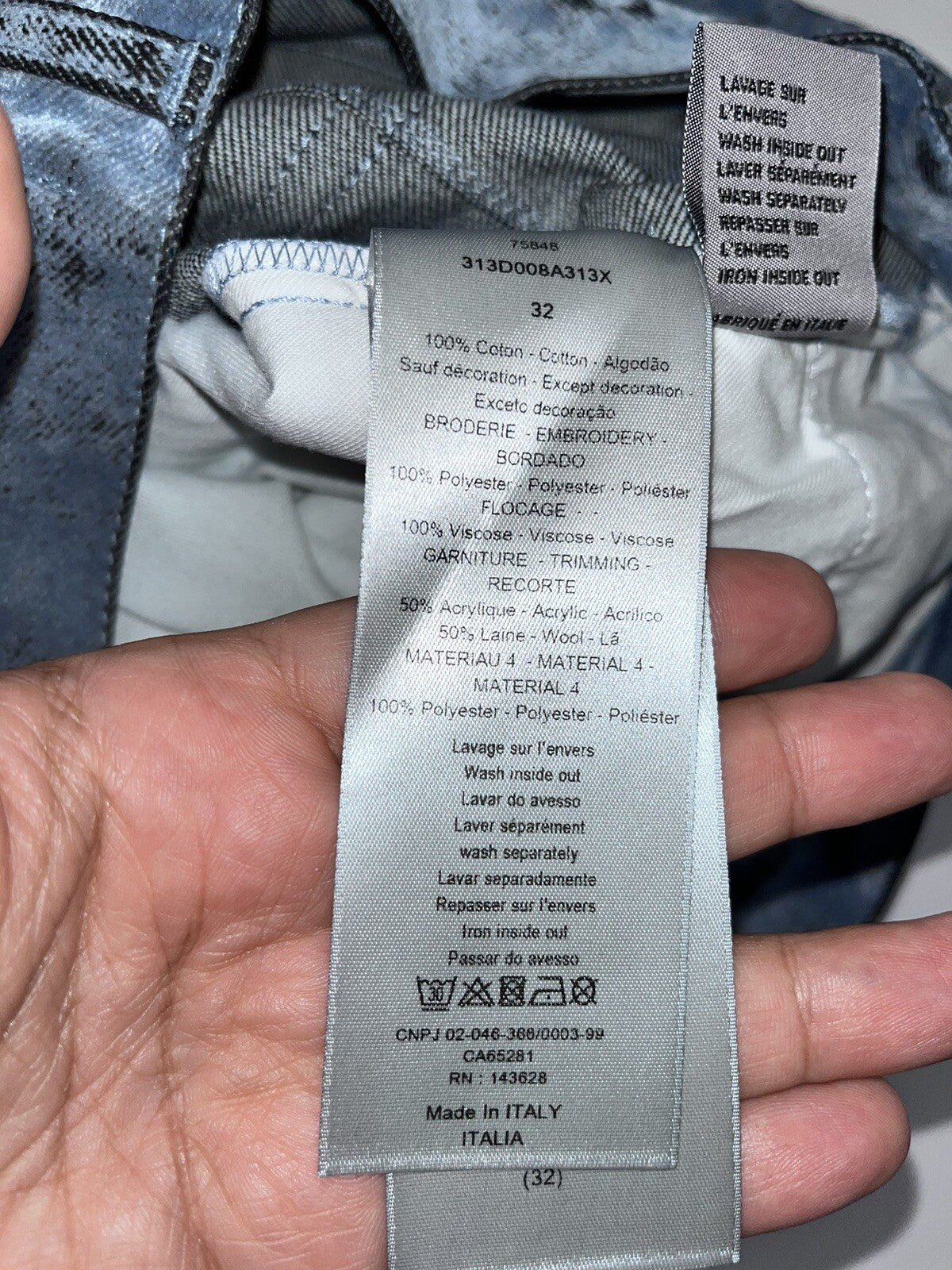 Dior x ERL Velvety Distressed Shorts, photo 14