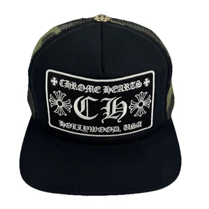 Chrome Hearts Logo Embroidered Camouflage Trucker Cap، الصورة 1