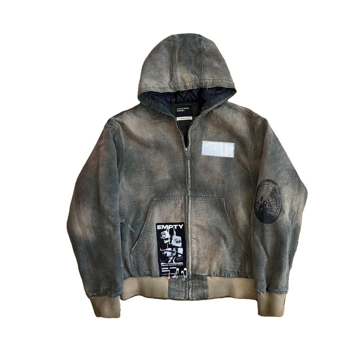 Enfants Riches Deprimes War Started Hooded Work Denim Jacket, photo 1