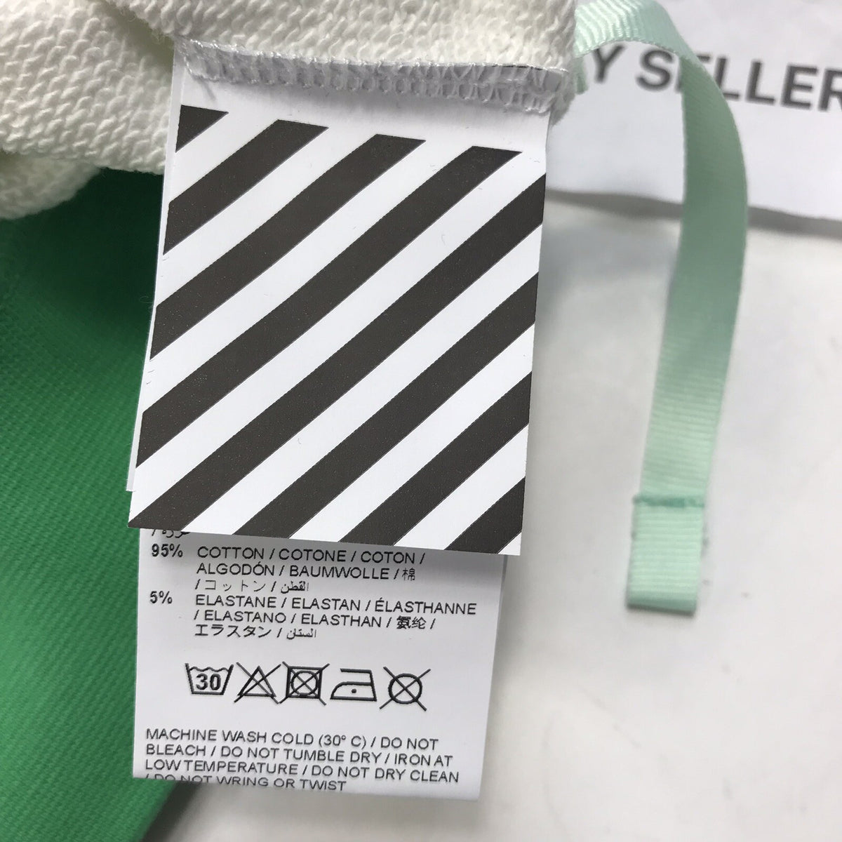 Off-white Woman Embroidered White Green Sweatshirt, photo 6
