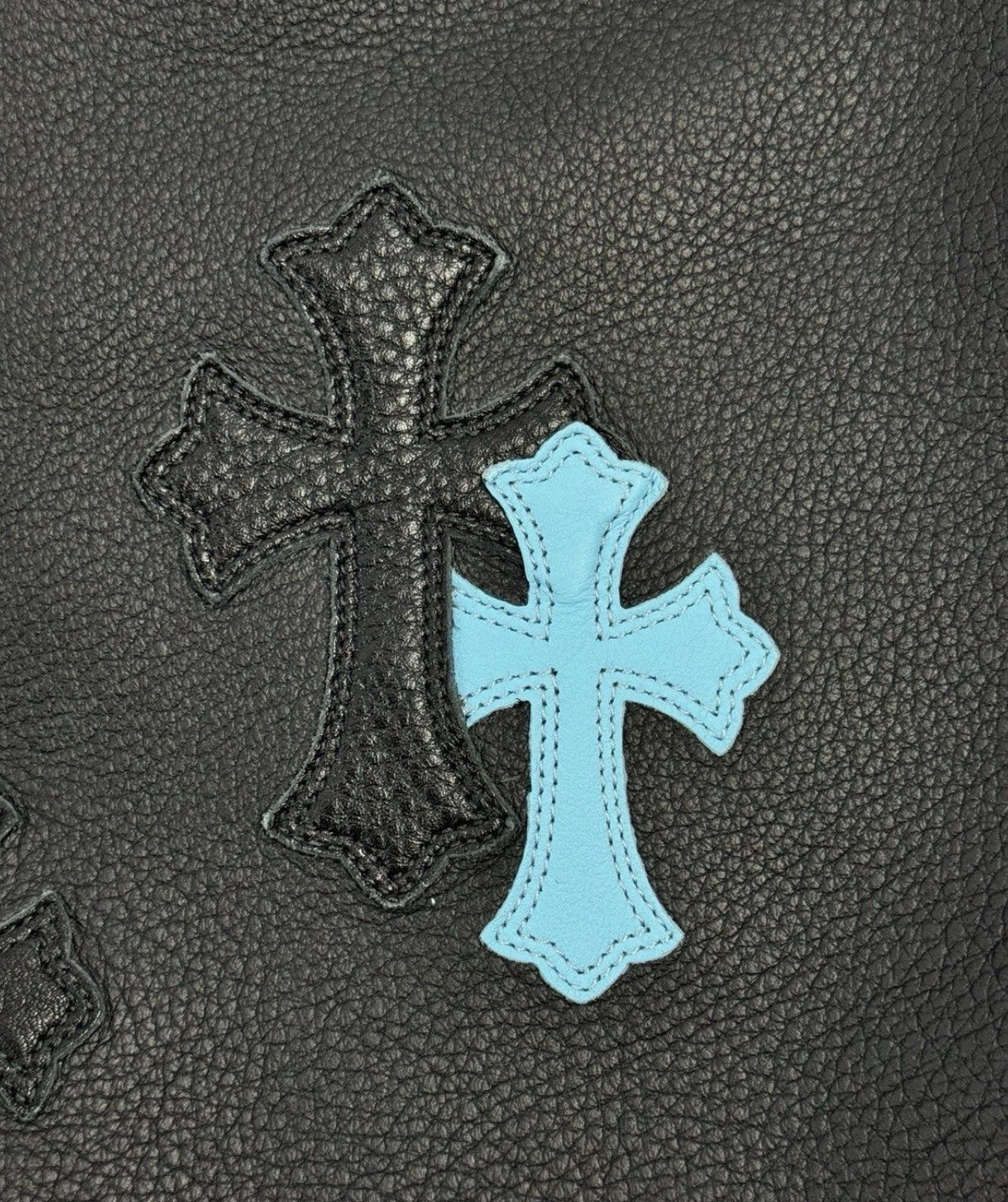 Chrome Hearts 1 of 1 Tiffany Cross Dagger Star Patch Leather Pants, photo 10