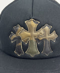 Chrome Hearts Leather Camo Cross Detailed Trucker Cap، الصورة 6