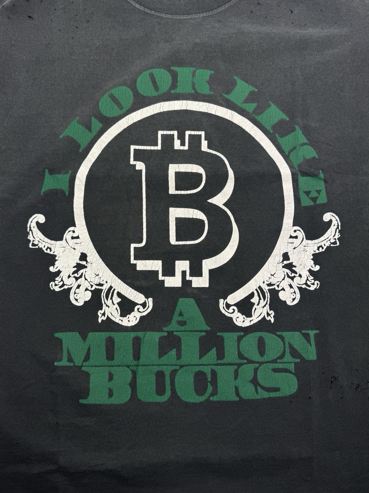 Satoshi Nakamoto Million Bucks Cut-Off T-Shirt, photo 4