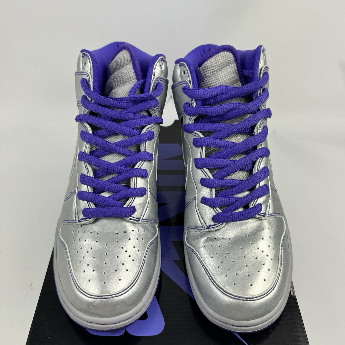 Nike Dunk High 2007 Dinosaur Dr. Silver Premium Sneakers, photo 3