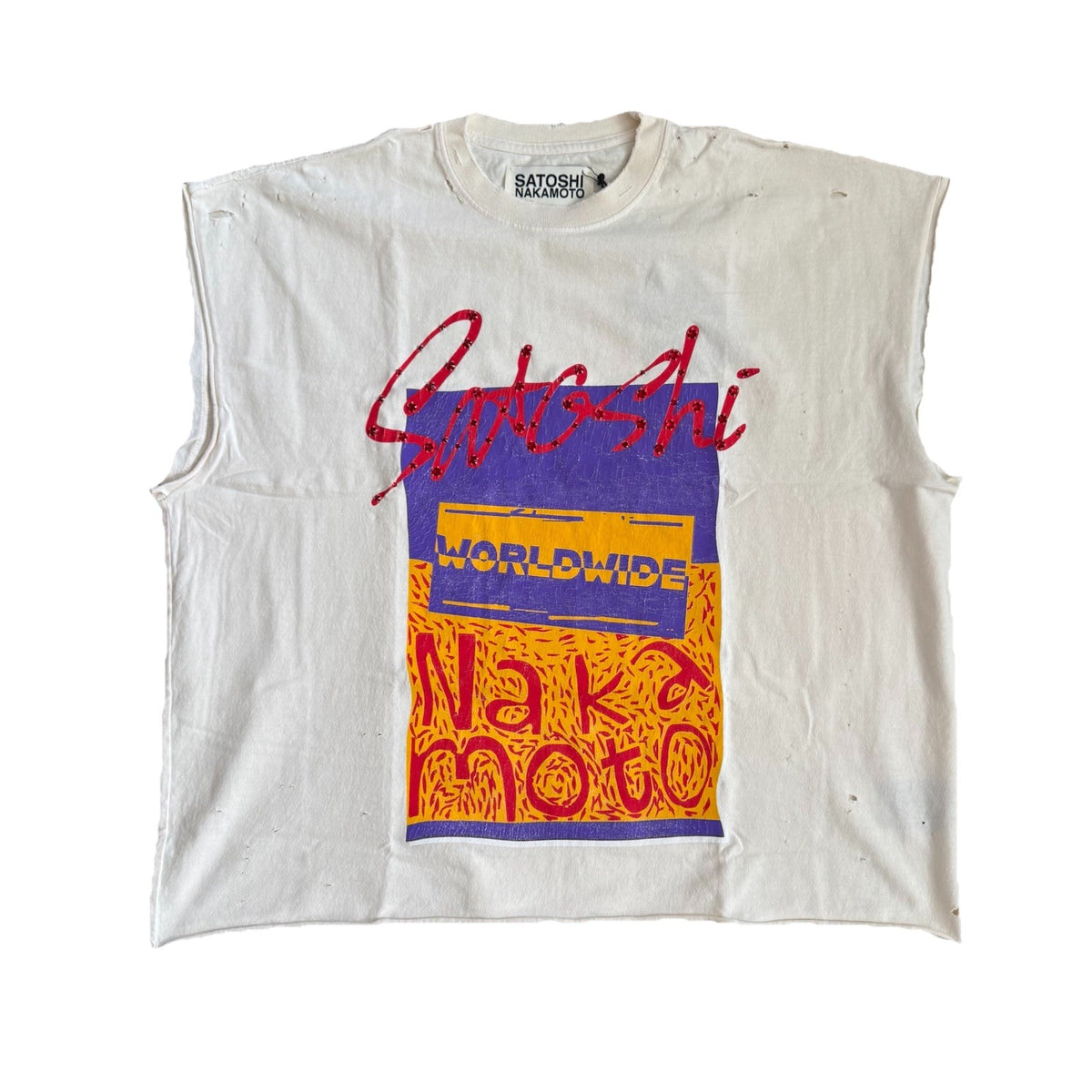 Satoshi Nakamoto Worldwide Cut-Off T-Shirt, photo 1