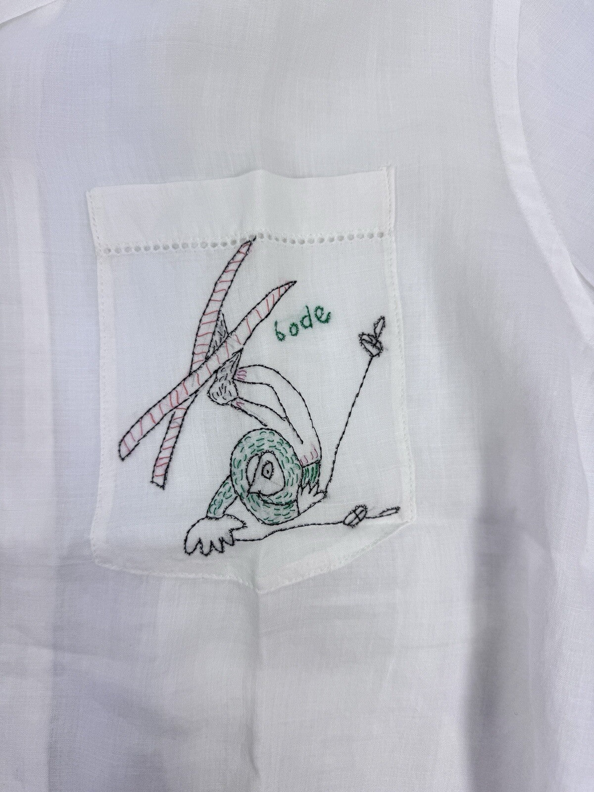 Bode Skiers Linen Shirt, photo 5