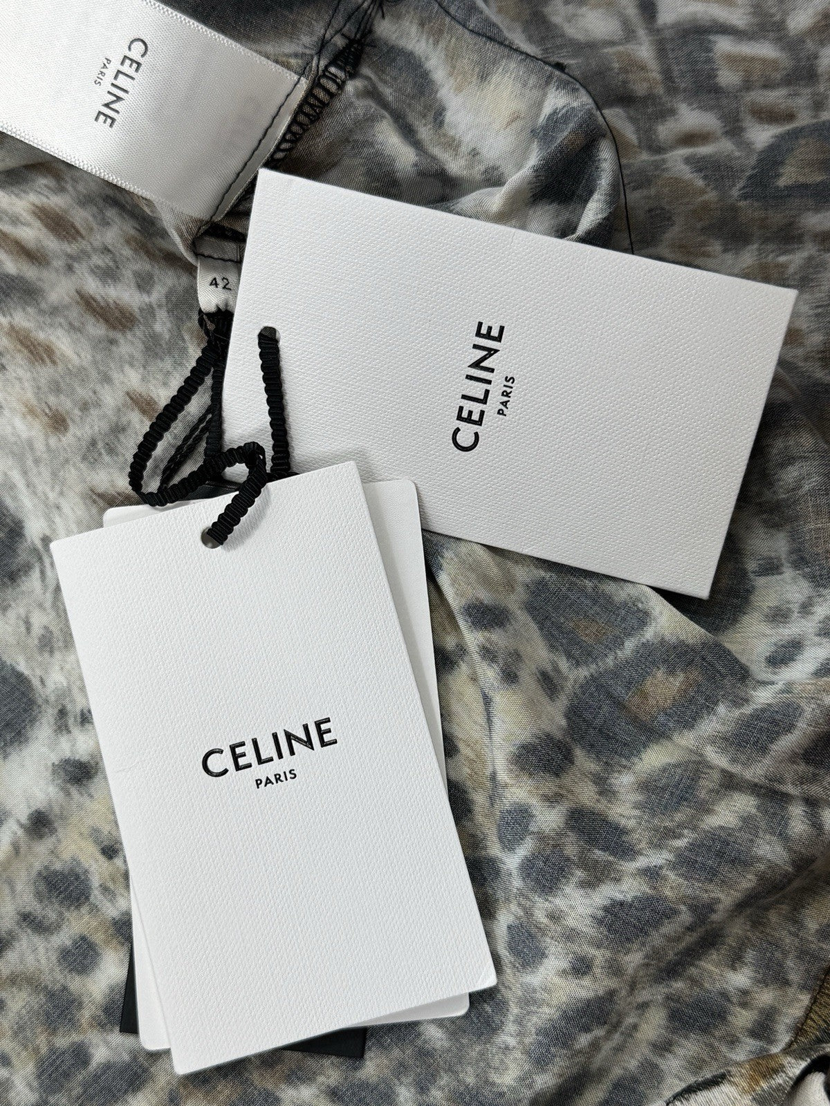 Celine Animal Print Silk Shirt, photo 5