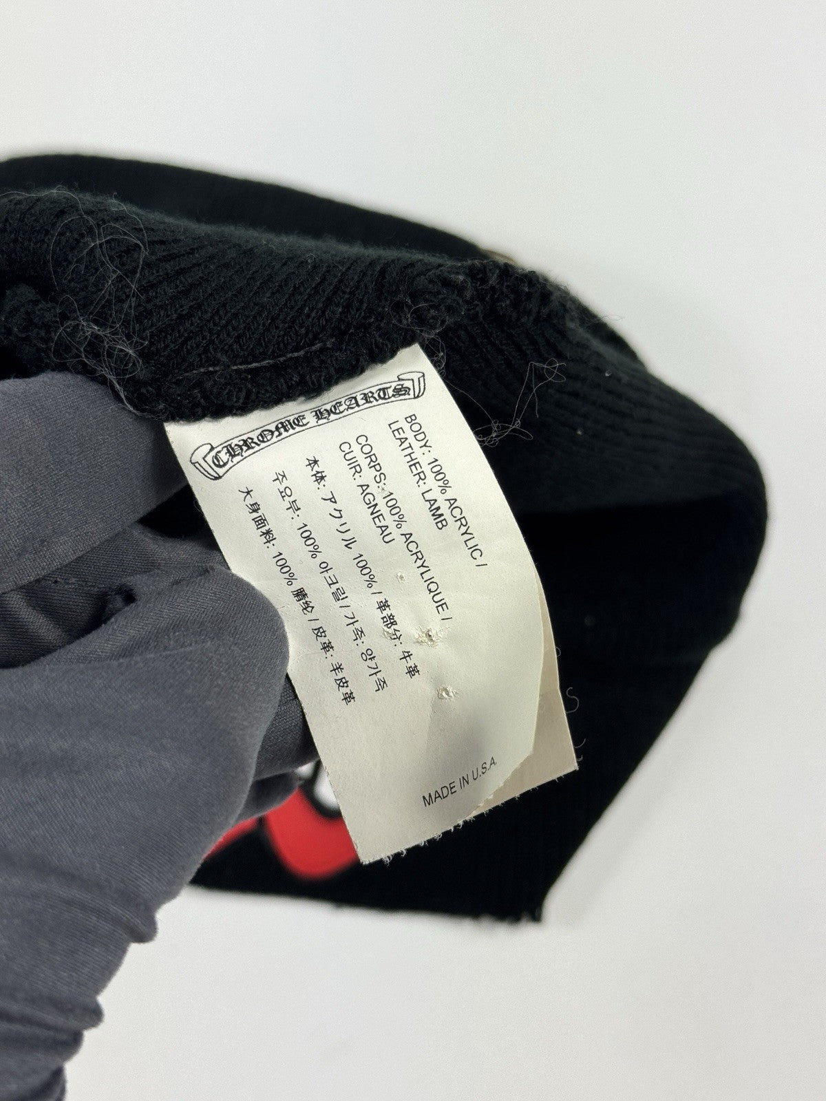 Chrome Hearts x Matty Boy 1 of 1 Sample Sex Records Lips Beanie, photo 10