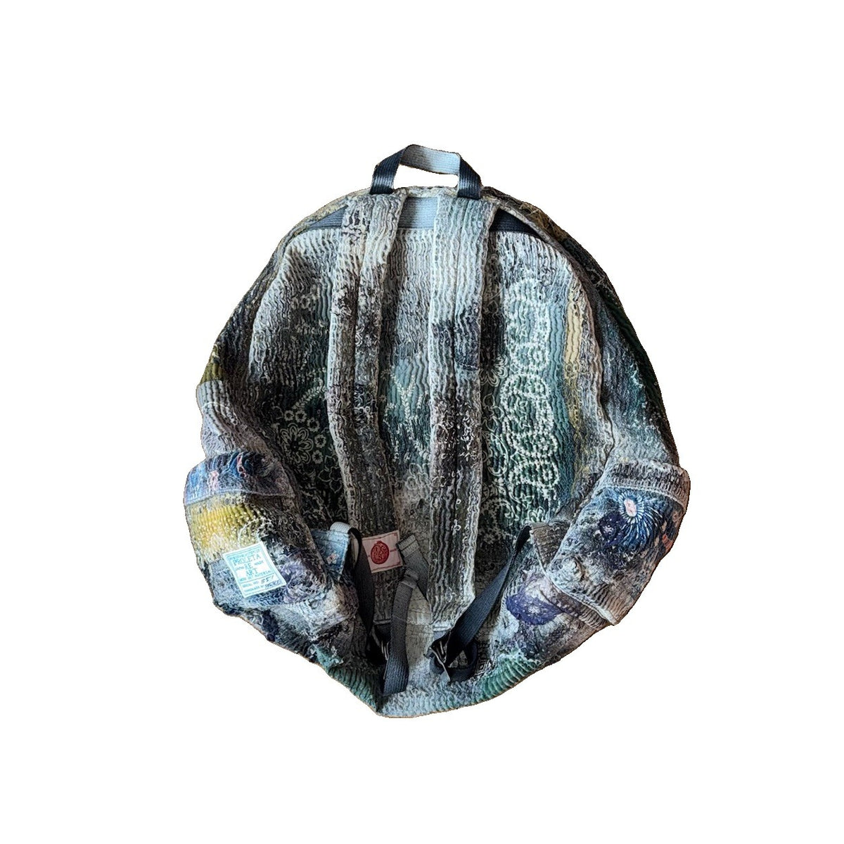 Proleta Re Art 1 of 1 Embellished Embroidered Cotton Large Backpack Bag, photo 2