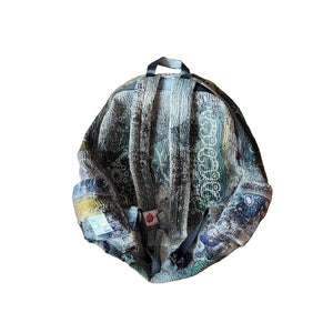 Proleta Re Art 1 of 1 Embellished Embroidered Cotton Large Backpack Bag، الصورة 2