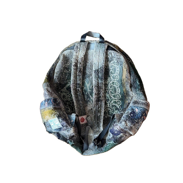 Proleta Re Art 1 of 1 Embellished Embroidered Cotton Large Backpack Bag, photo 2