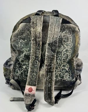 Proleta Re Art 1 of 1 Embellished Embroidered Cotton Large Backpack Bag، الصورة 11