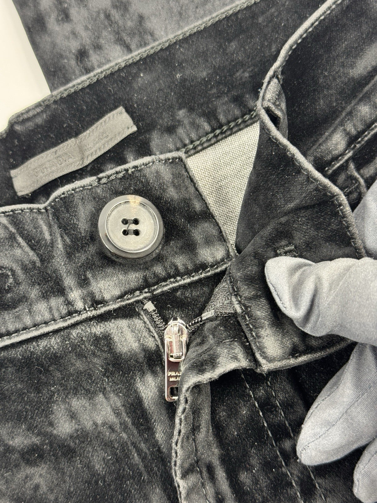 Prada Triangle Logo Velvet Shirt & Trousers, photo 18