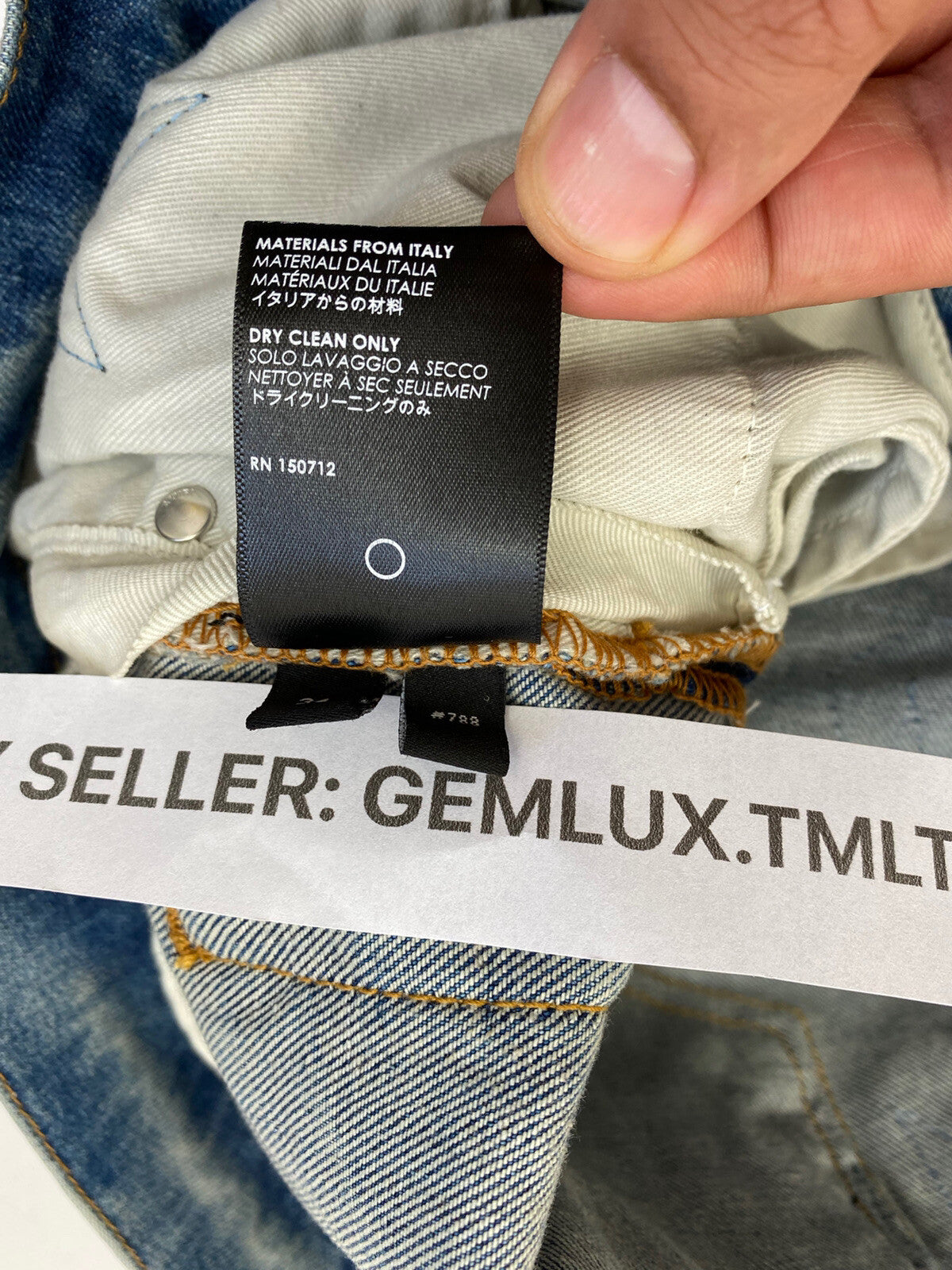 Amiri x Chemist Star Leather Appliquéd Blue Jeans, photo 11