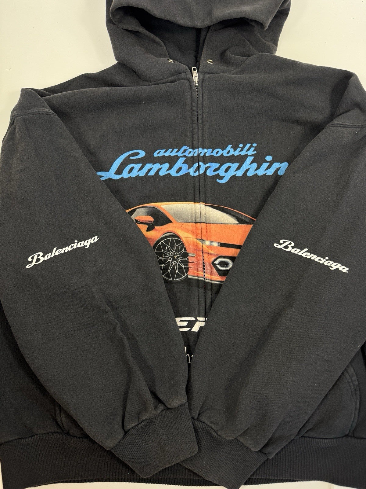Balenciaga x Lamborghini Graphic Print Zip Up Jumper, photo 6