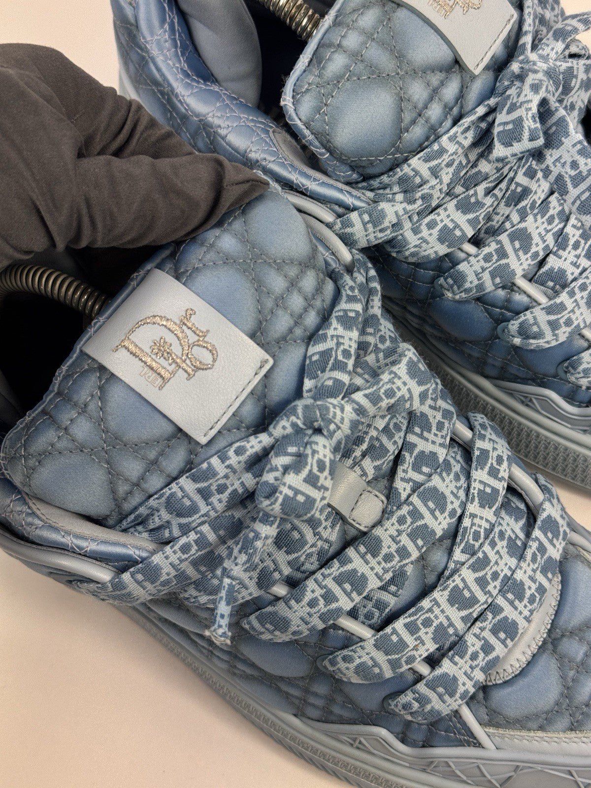 Dior x ERL 1 Of 470 Limited B9S Skater Kumo Cannage Satin Sneakers, photo 7