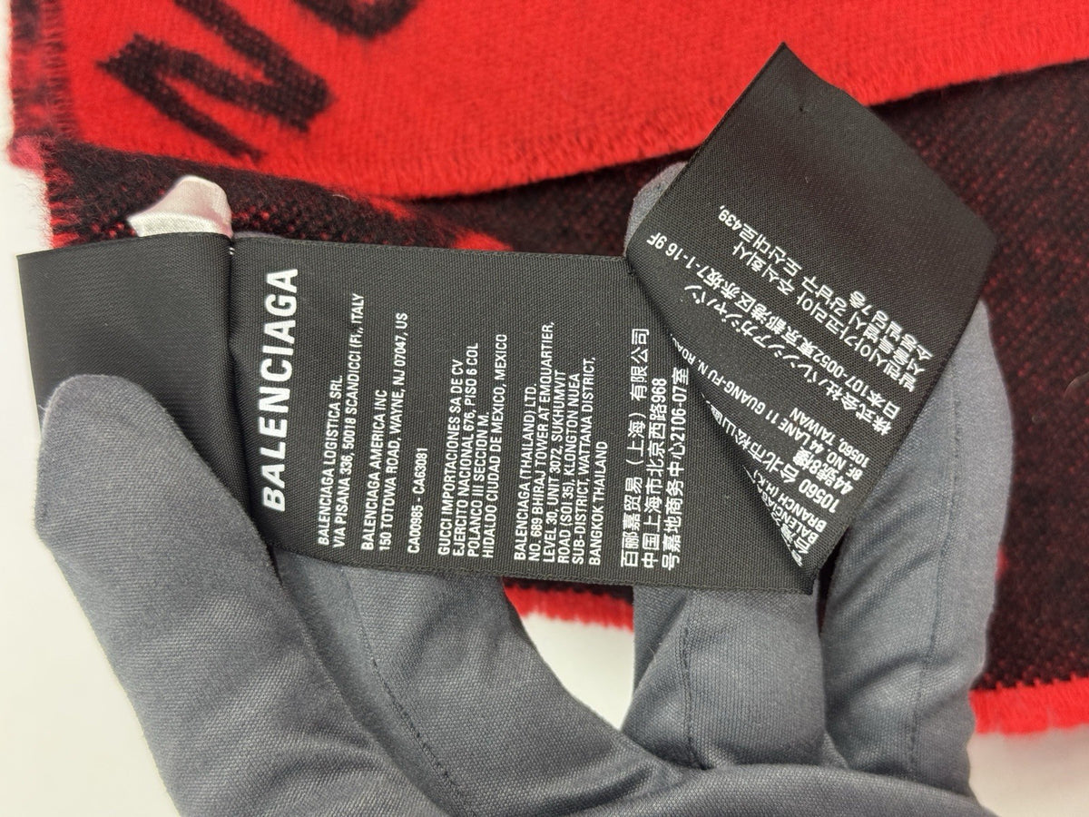 Balenciaga Logo Macro Allover Logo Scarf, photo 4