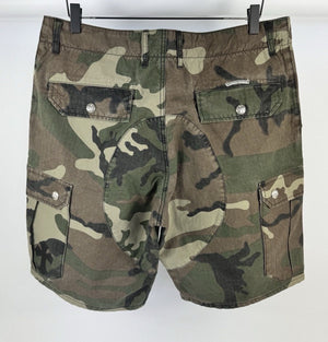 Chrome Hearts Camouflage Single Black Cross Silver Button Detailed Shorts, photo 3
