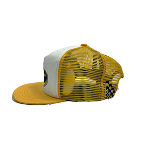 Rhude Trophy Series Embroidered Logo Yellow Trucker Cap（写真1）