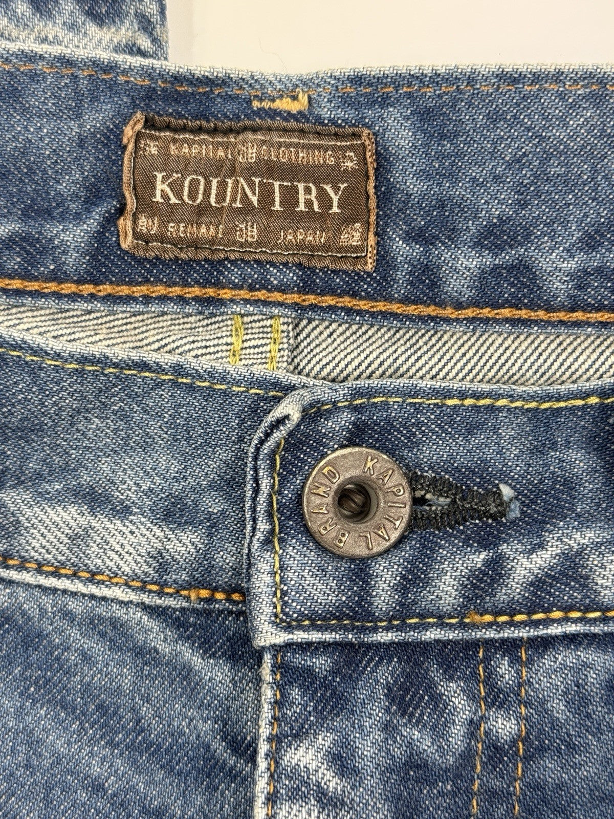 Kapital Bone X-Ray Embroidered Denim Shorts, photo 5