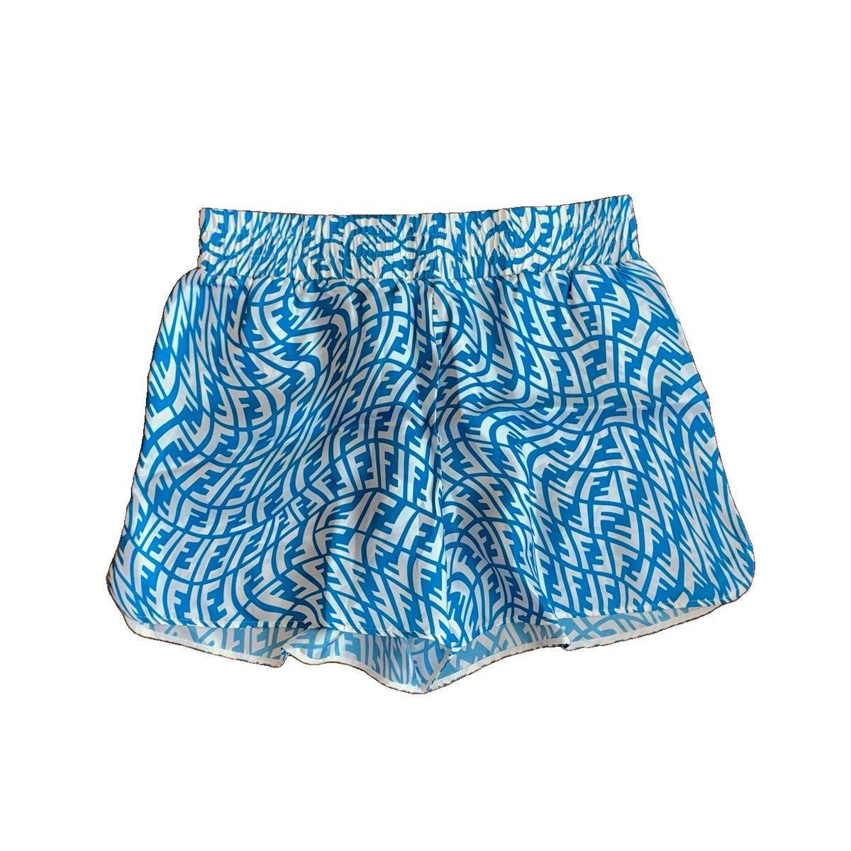 Fendi FF Vertigo Print Blue Bermuda Shorts, photo 1