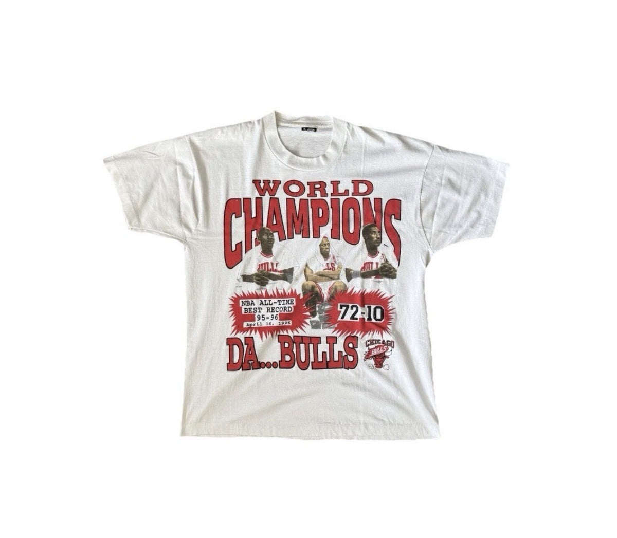 Vintage Chicago Bulls NBA World Champions 1995 T-Shirt, photo 1