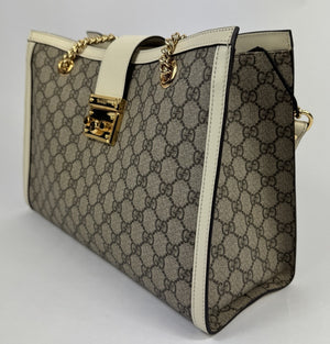 Gucci Padlock GG Supreme Medium Canvas Tote Bag With Gold Hardware, photo 3
