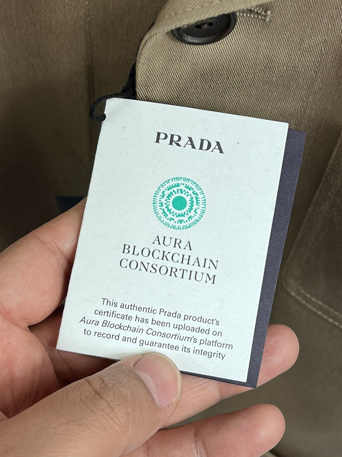 Prada Brown Beige Gabardine Work Jacket, photo 7