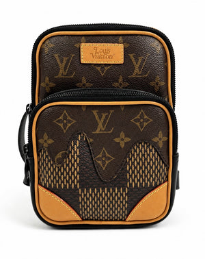 Louis Vuitton x Nigo Amazone Damier Ebene Brown Sling Bag（写真1）
