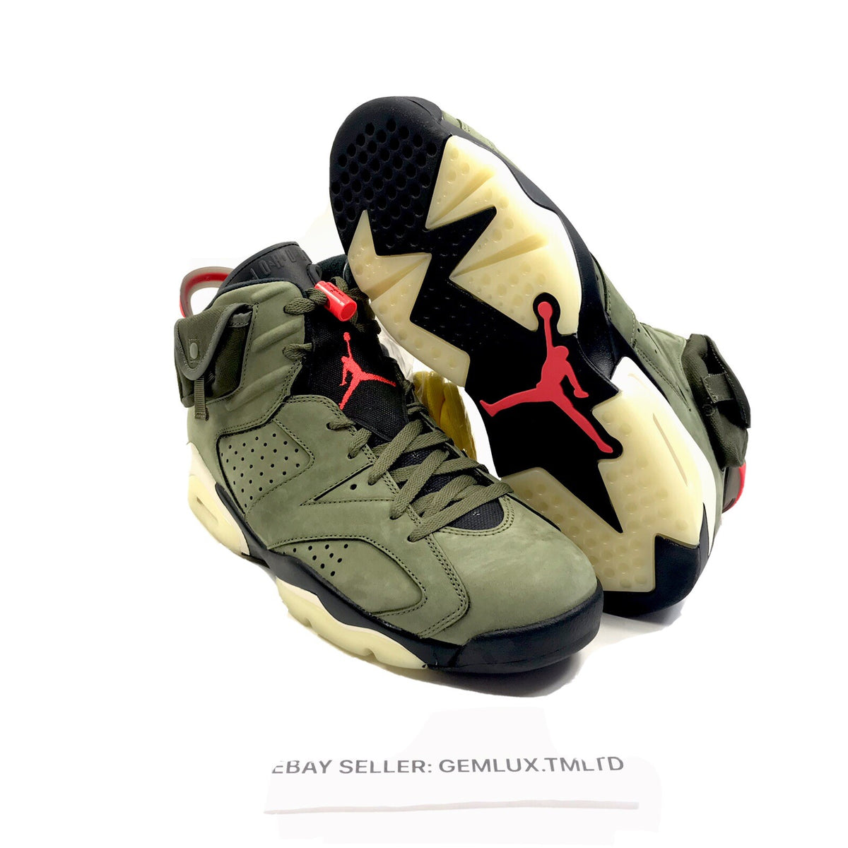 Nike Air Jordan 6 Retro Travis Scott Army Green Trainers, photo 2