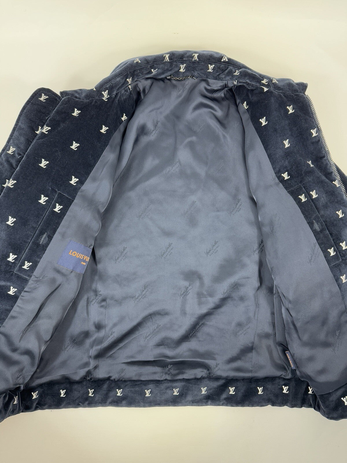 Louis Vuitton Velvet Logo Print Zip Up Jacket, photo 5