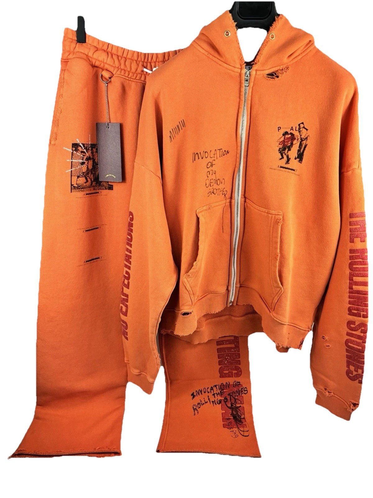 Paly Hollywood Rolling Stones Zip Hoodie And Sweatpants Set, photo 3
