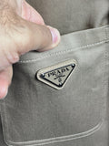 Prada Brown Beige Gabardine Work Jacket، الصورة 3