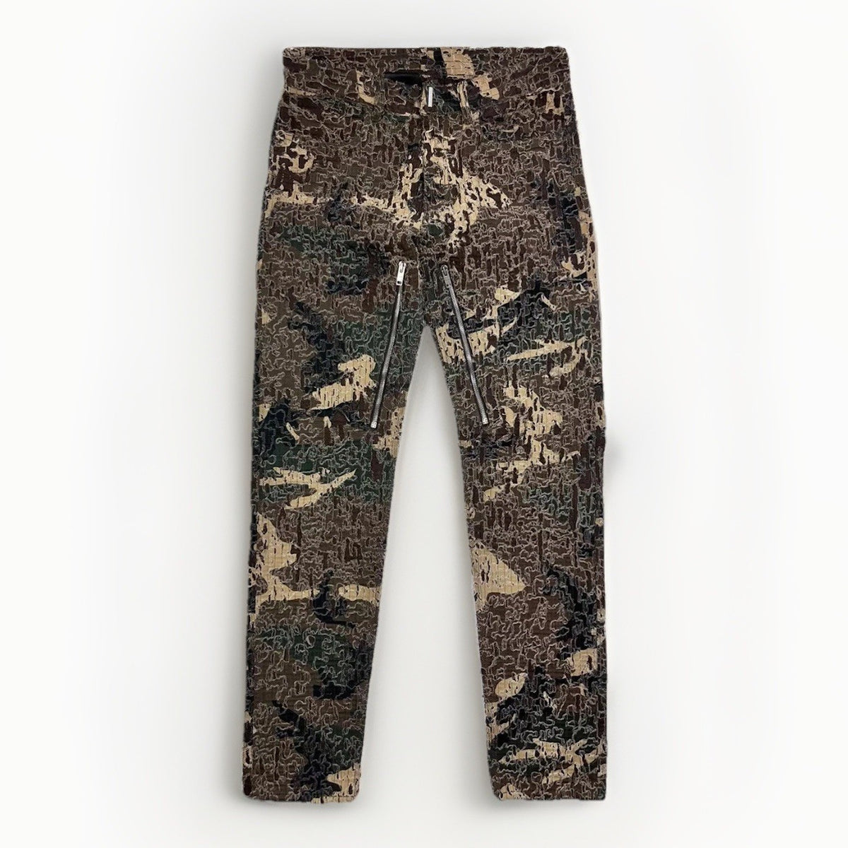 Givenchy Slim-fit Zip Detailed Camouflage Distressed Jeans, photo 1